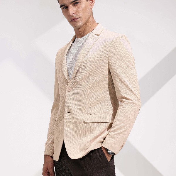 INVICTUS Self Design Slim Fit Textured Single Breasted Semiformal Blazer