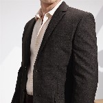 INVICTUS Notched Lapel Checked Single-Breasted Slim Fit Smart Casual Blazer