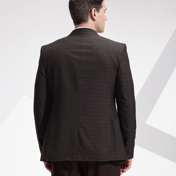 INVICTUS Notched Lapel Checked Single-Breasted Slim Fit Smart Casual Blazer