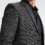 INVICTUS Self-Design Slim Fit Single-Breasted Smart Casual Blazer