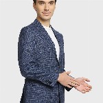 ColorPlus Redloop Power Blazers Checked Single-Breasted Regular Fit Formal Blazer
